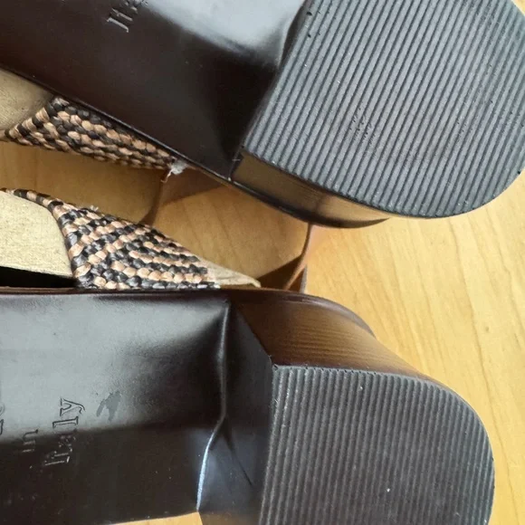 NEW ITALIAN SHOEMAKERS Black Brown Tan Sling back Sandals  Women's Sandals 8.5 M - Picture 8 of 11